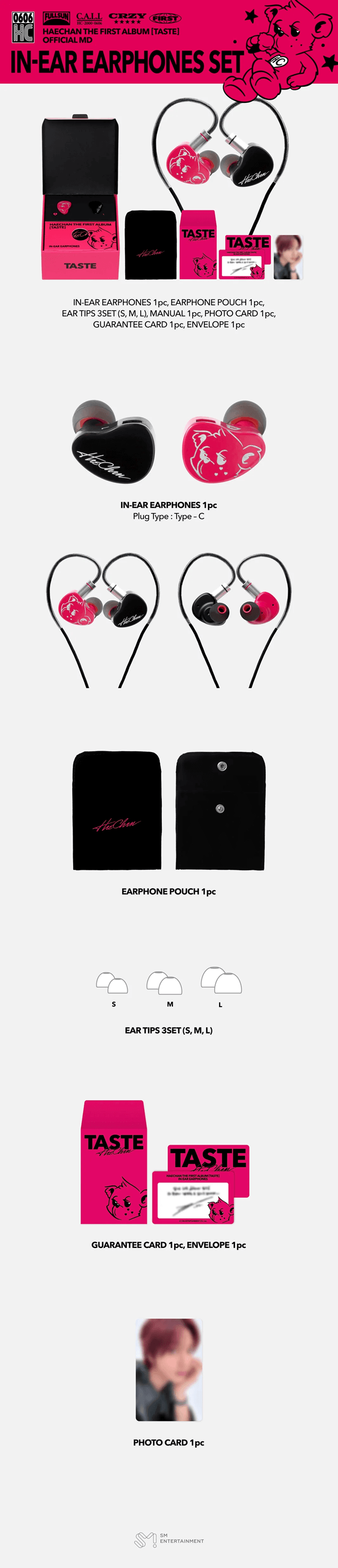 NCT HAECHAN THE 1ST ALBUM TASTE OFFICIAL MD [IN-EAR EARPHONES SET