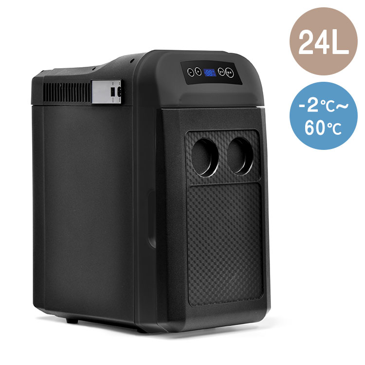 楽天市場】24L 冷温庫 ブラック 横置き 縦置き 車載対応冷温庫 自宅 車