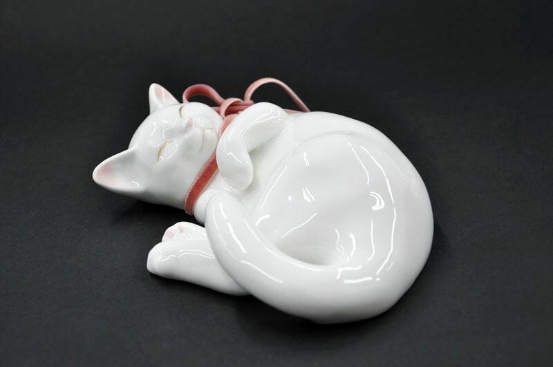 楽天市場】ノリタケ 〜Noritake〜置物「猫」(うたたね) [招き猫
