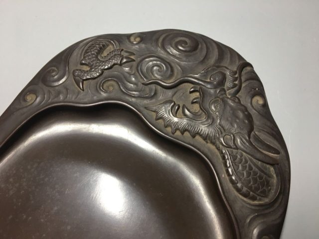 ⭕️希少な紅渓石硯 2代目羊堂作 佐藤棟良社長