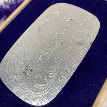 天皇・皇后両陛下御訪欧記念大判 純銀を買取させて頂きました