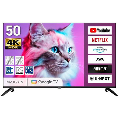 ASCII.jp：50型4Kテレビが44,982円！ MAXZENのGoogle TV搭載モデルが