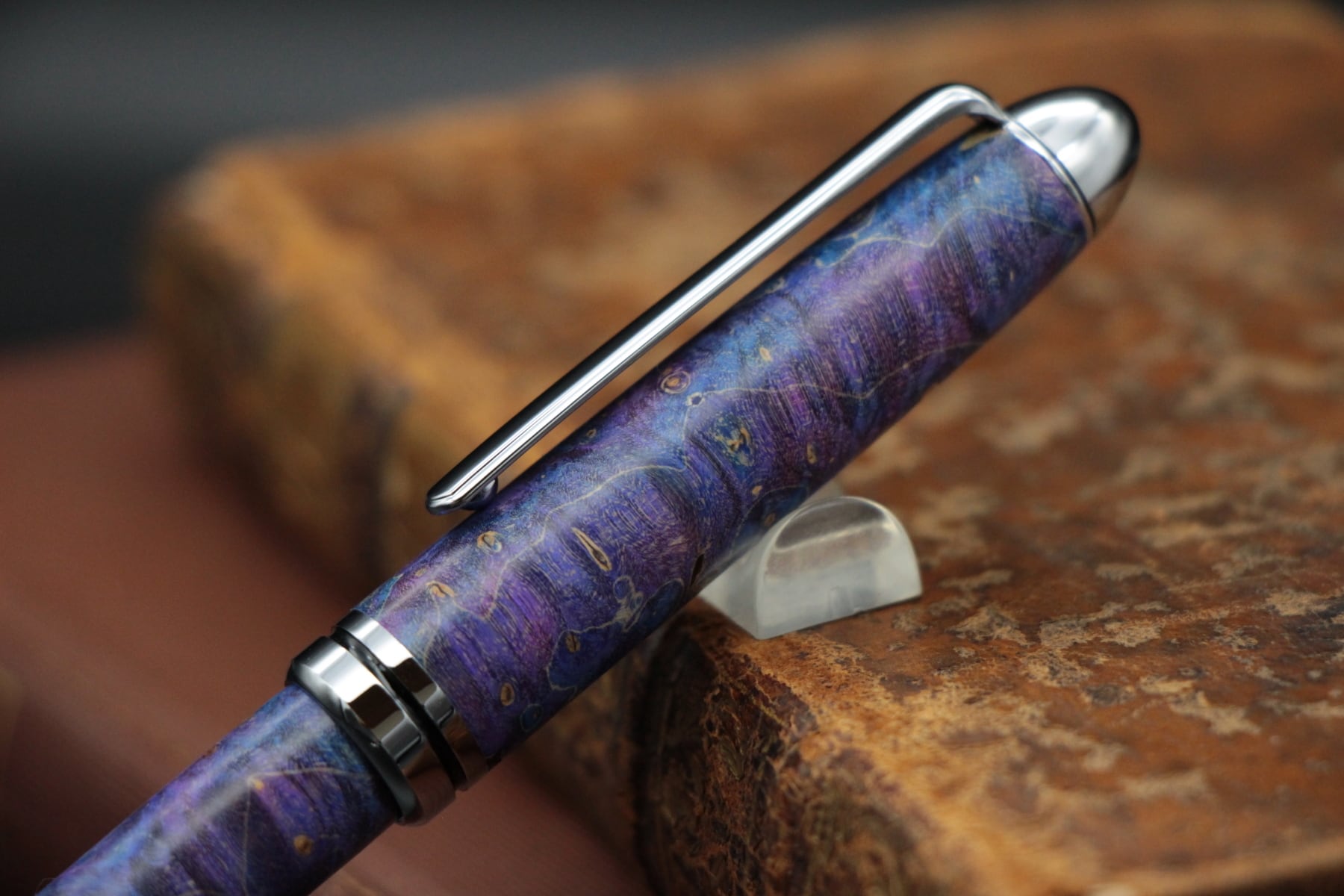 スタビライズドウッド メイプルバール/楓瘤杢 ミルキーウェイ 1