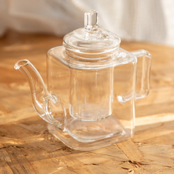 しかくいガラスポット Cubic glass pot 小さめ 約300mL ポット・急須