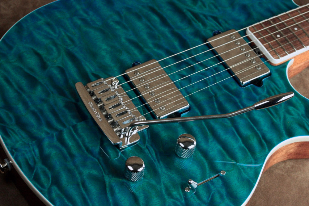 Ernie Ball Music Man Axis Super Sport Aqua Blue Quilt Limited BFR