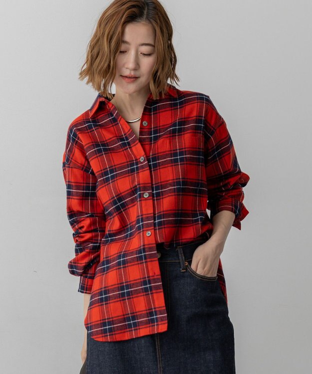 洗える】ブラッシュド ビエラチェック シャツ / 23区 | ファッション