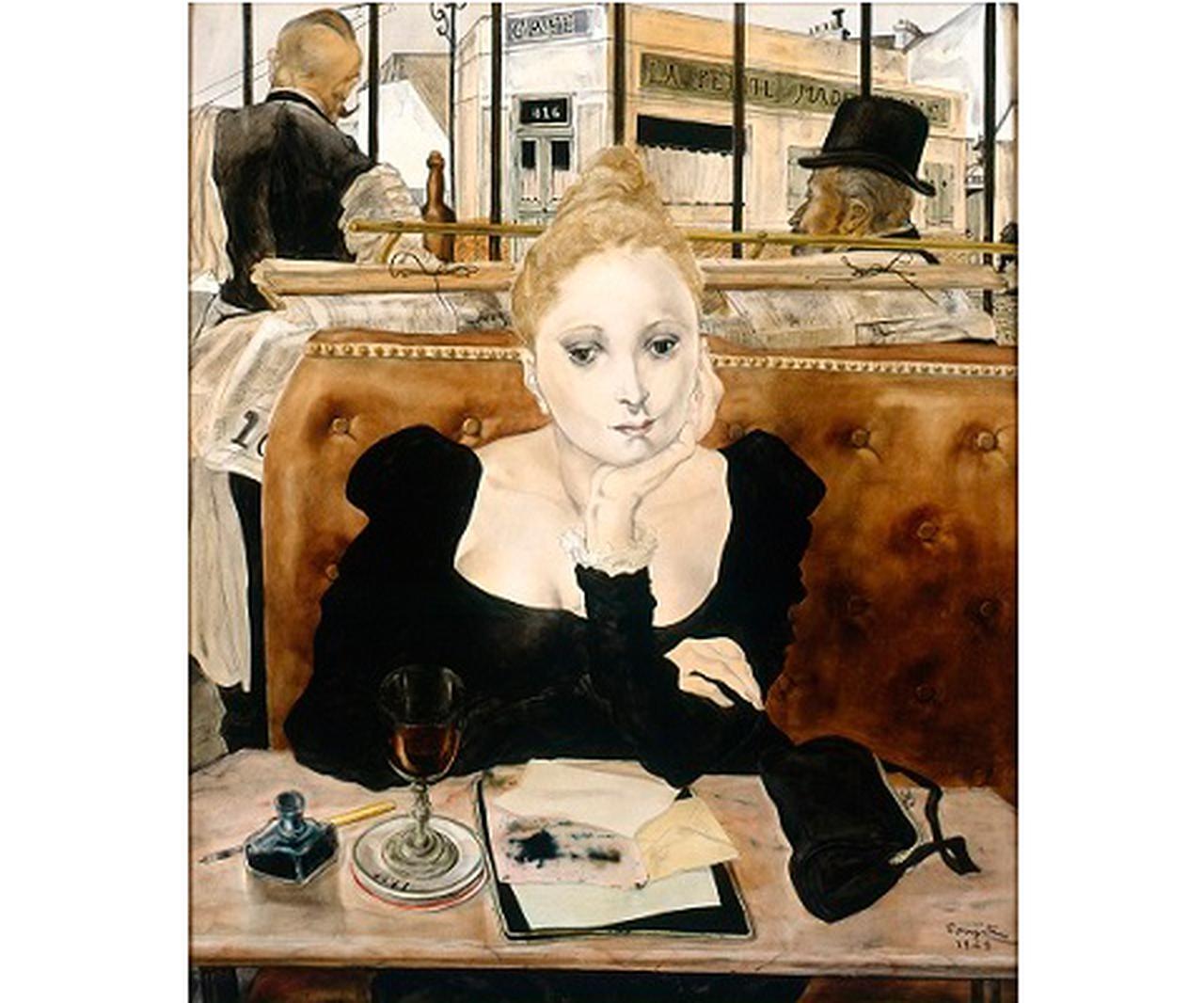 サ*バ様 藤田嗣治 乙女 肉筆・額装・油彩画・洋画・レオナール・フジタ