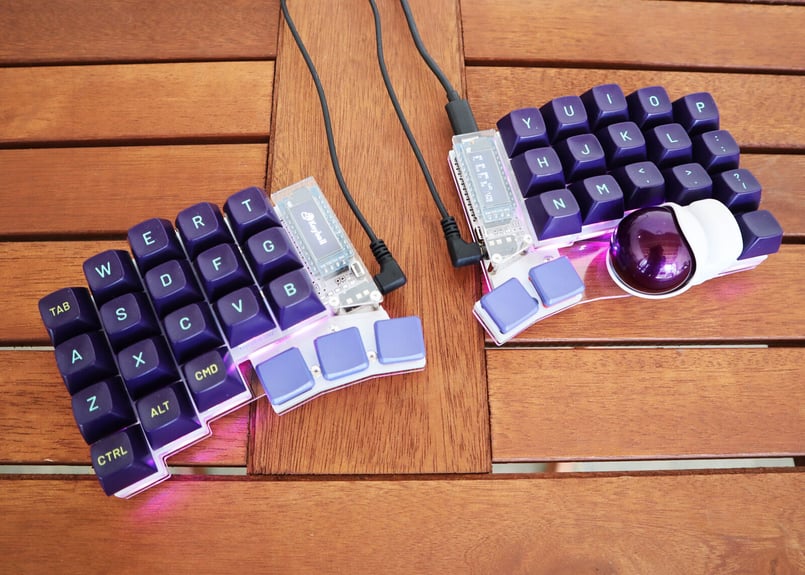 Keyball39 黒／白 | Shirogane Lab