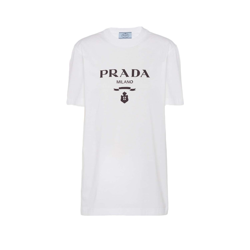 Prada Embroidered Jersey T-shirt White - SS22 - US