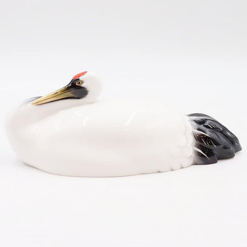 オールドノリタケ 丹頂 鶴 立ち鶴 フィギュリン 置物 オールドノリタケ