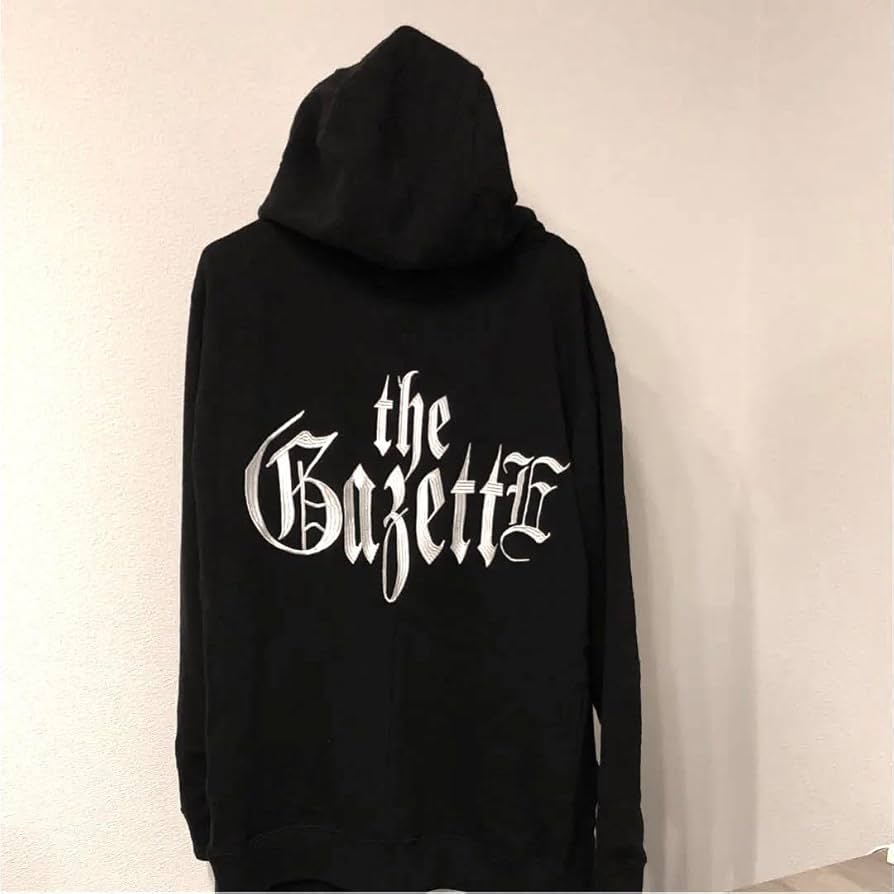 ミュージシャン the GazettE LOGO HOODIE BLACK X WHITE the GazettE