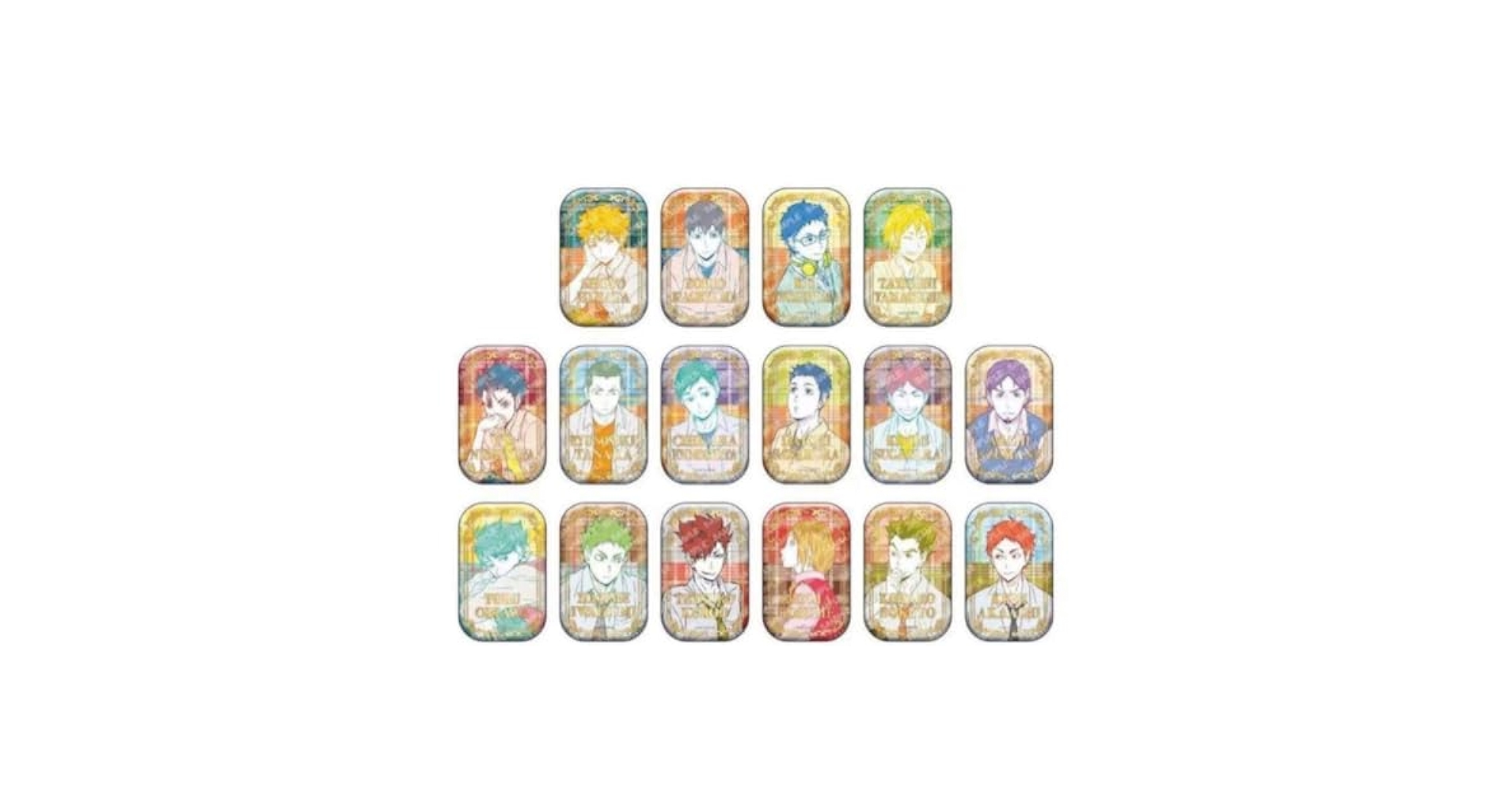 ハイキュー!! スクエア缶バッジ オフショット×カラー 第一弾 二弾