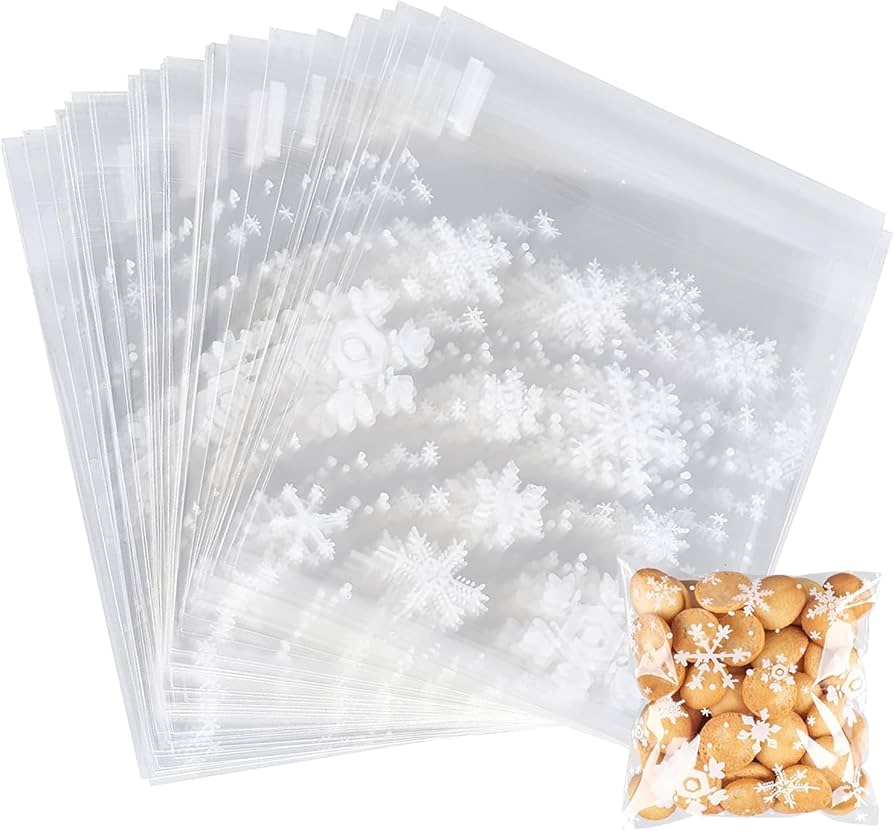 確認用1899円雪Snow400枚 ラッピング袋テープ付きopp