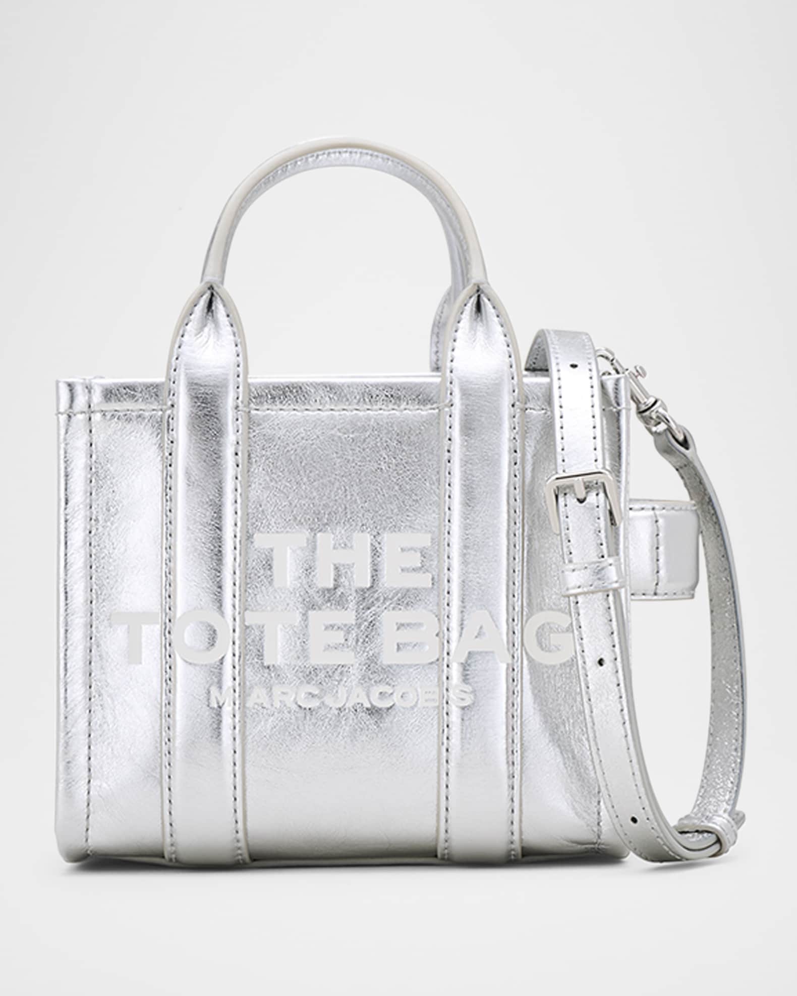 Marc Jacobs The Metallic Leather Crossbody Tote Bag | Neiman Marcus