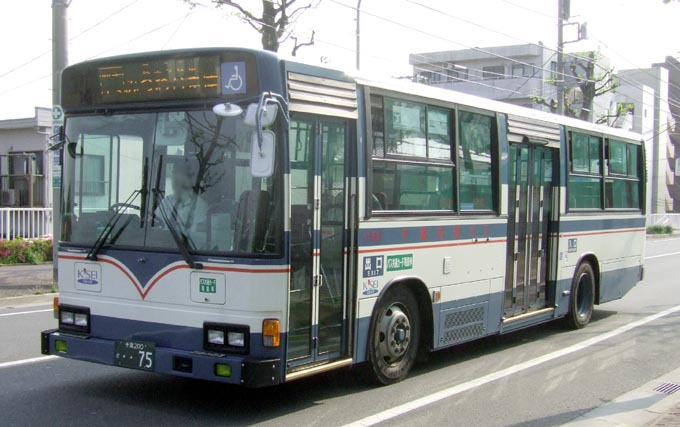 路線バス廃品】千葉内陸バス 中型 穴明式 後方向幕 77コマ 路線