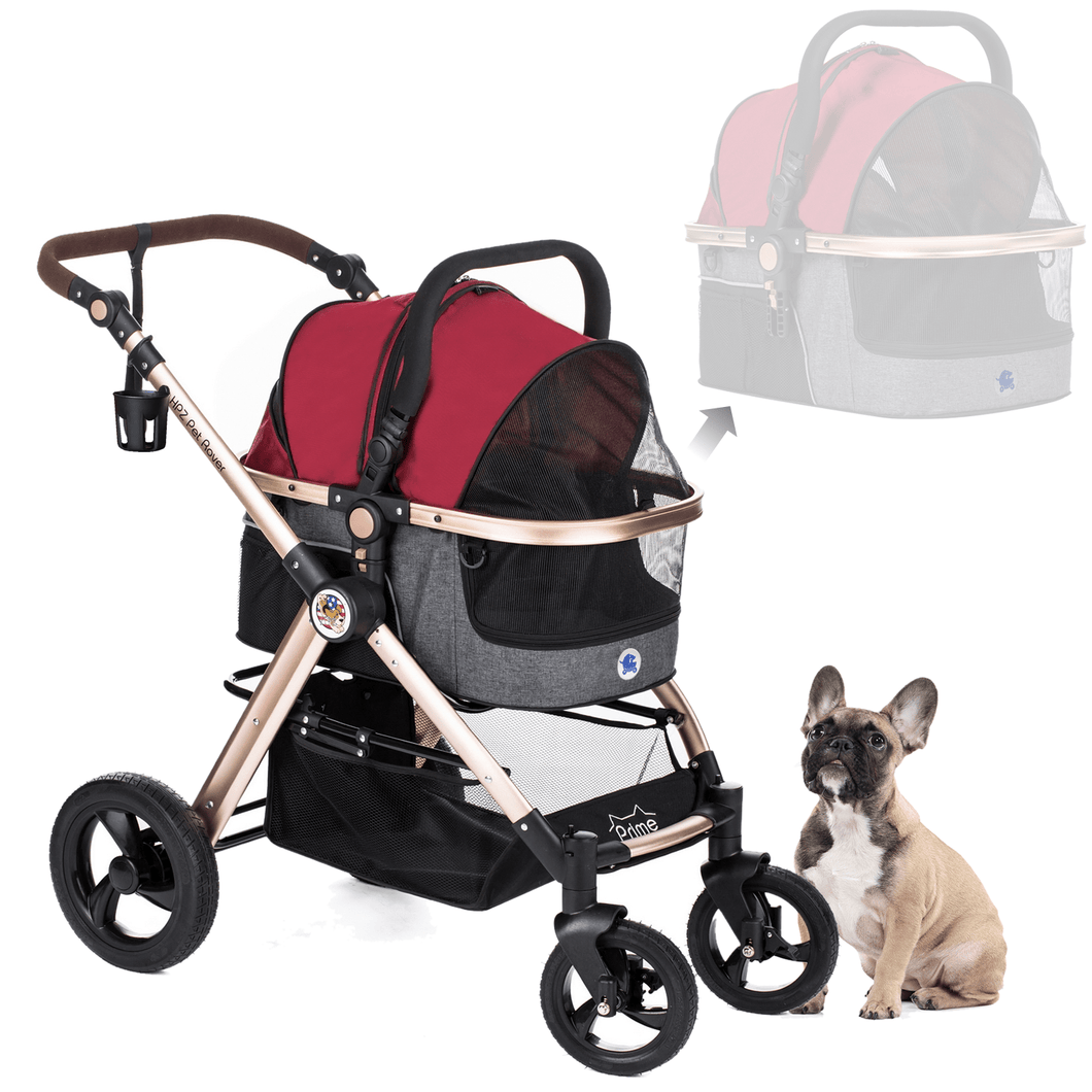 HPZ™ PET ROVER PRIME Luxury 3-in-1 Stroller for Small/Medium Dogs