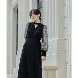 ニアナ niana スリーブエンブロイダリードレス パーティードレス 結婚
