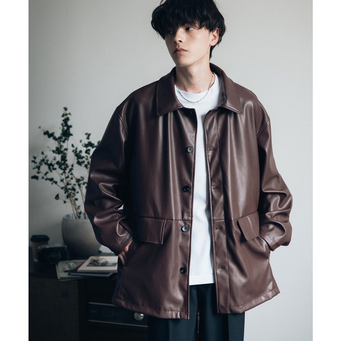 ロッキーモンロー Rocky Monroe カーコート ミドル丈 アウター メンズ
