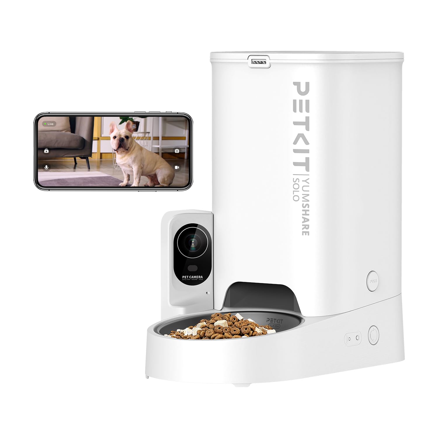 楽天市場】Pet Kit Yumshare Dual Hopper Smart Pet Feeder 内蔵カメラ