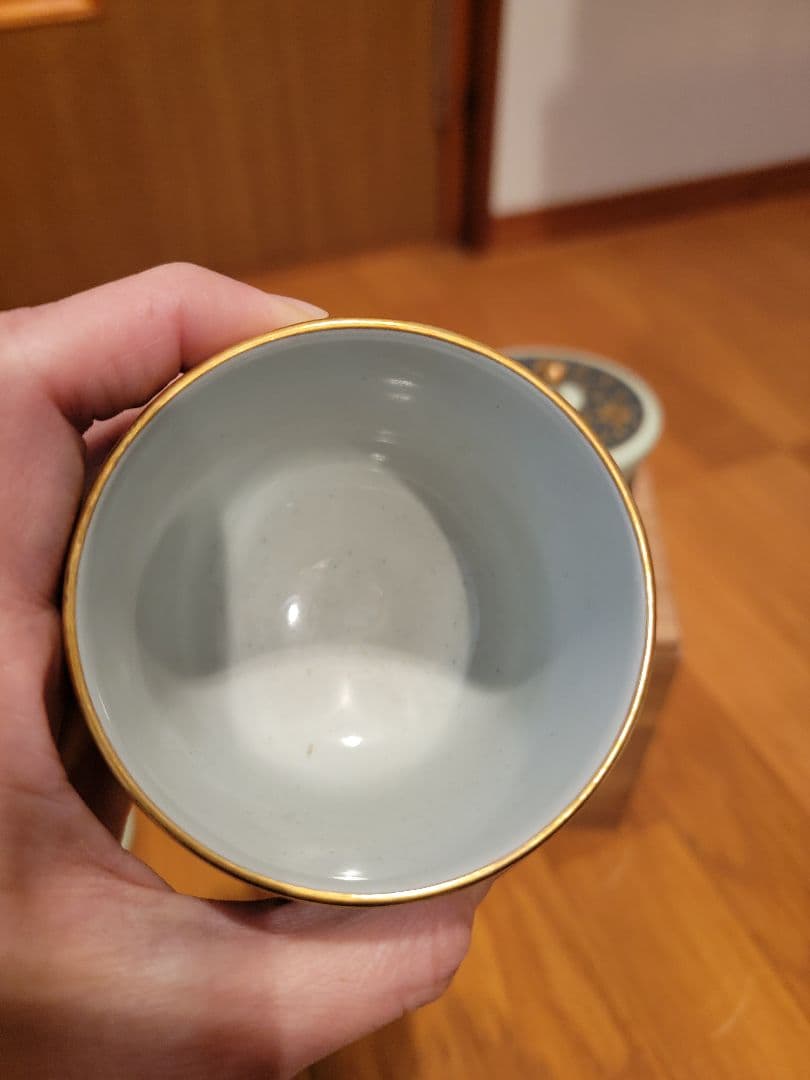 九谷焼 夫婦蓋付湯呑 福栄堂