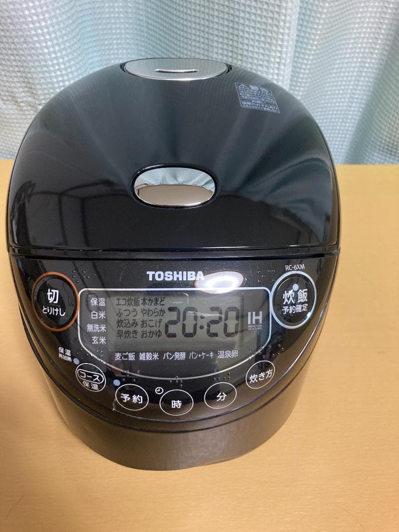 ★美品★ TOSHIBA RC-6XM IH炊飯器 黒 0.63l 2021年製