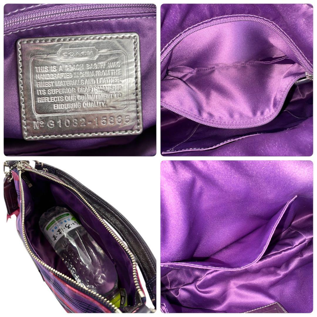 【極美品】00s y2k coach bag poppy purple 2way
