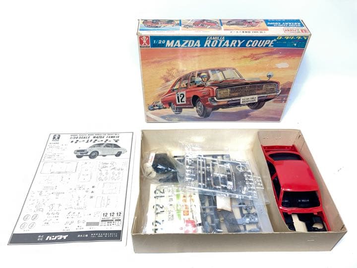 未組み立て 1/20 マツダファミリア ロータリークーペ　小松崎茂絵 レア初期 レア 未組み立て ◇IMAI/◇1/20 マツダ ファミリア ロータリークーペ