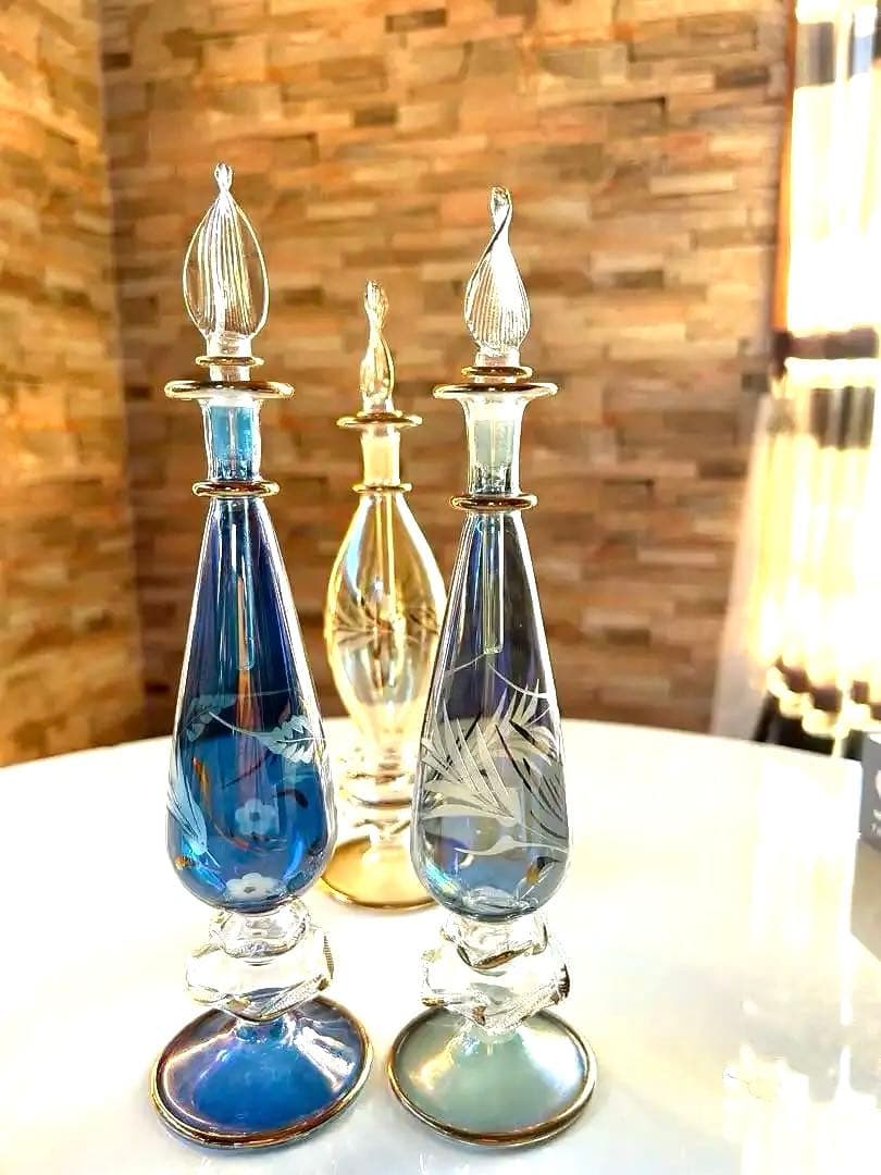 エジプト 香水瓶 アートガラス アトマイザー 9個セット エジプト 香水