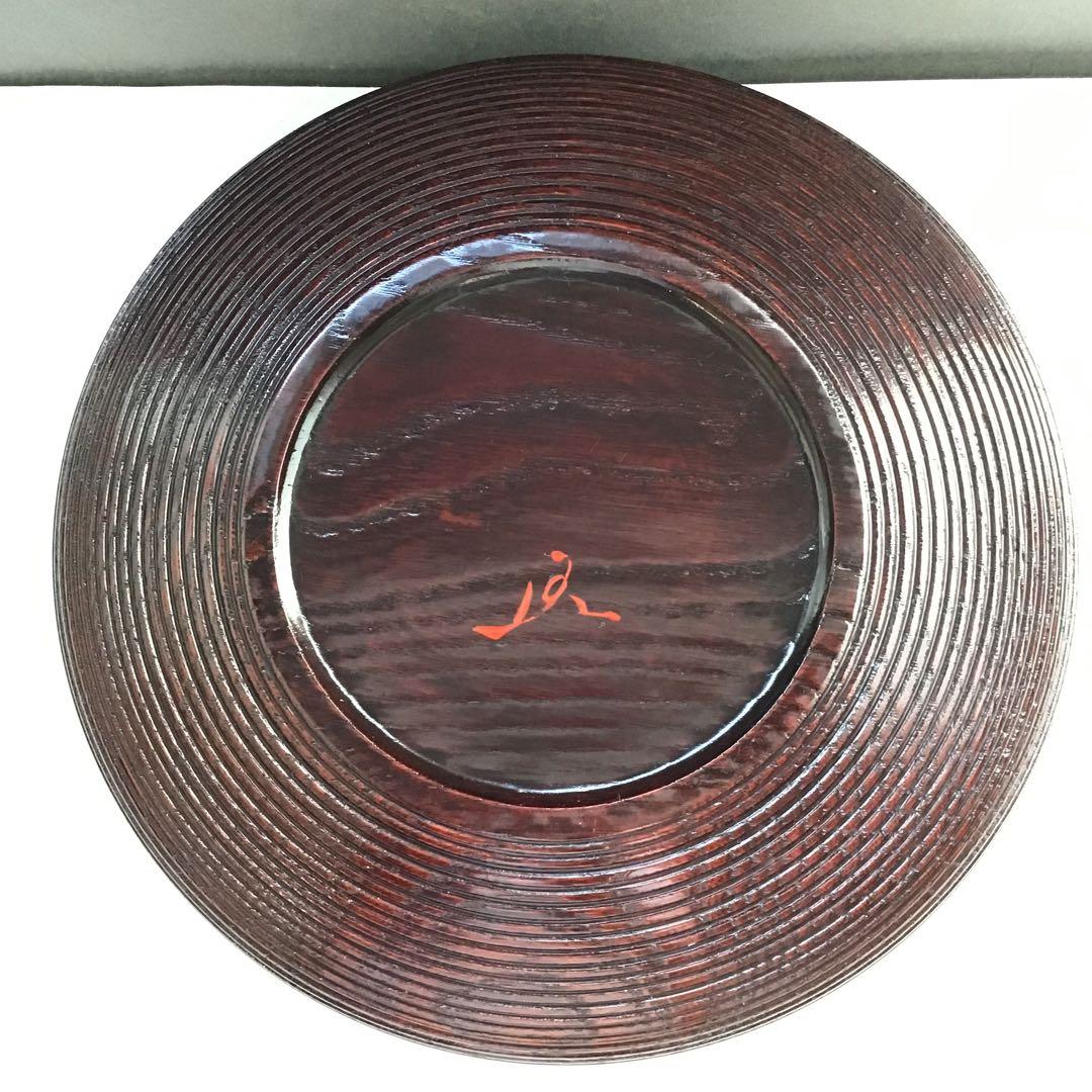 茶道具 樺溜塗糸目菓子器 塗師 堅地屋清兵衛作 堅清印