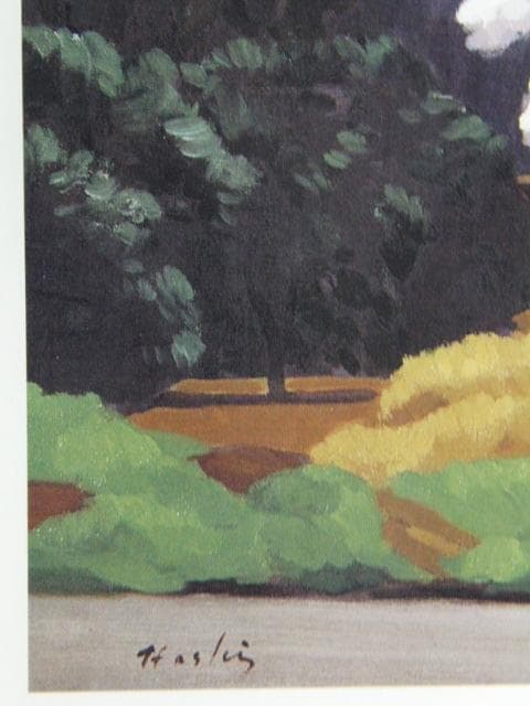 橋本博英、【さくら咲く】、希少な額装用画集より、美品、新品額装付