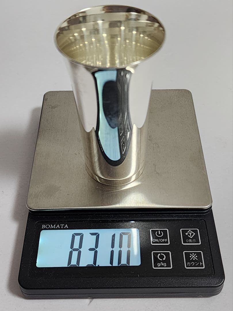 純銀　カップ　83.1g ホールマーク 純銀1000　贈り名入り ケース付き