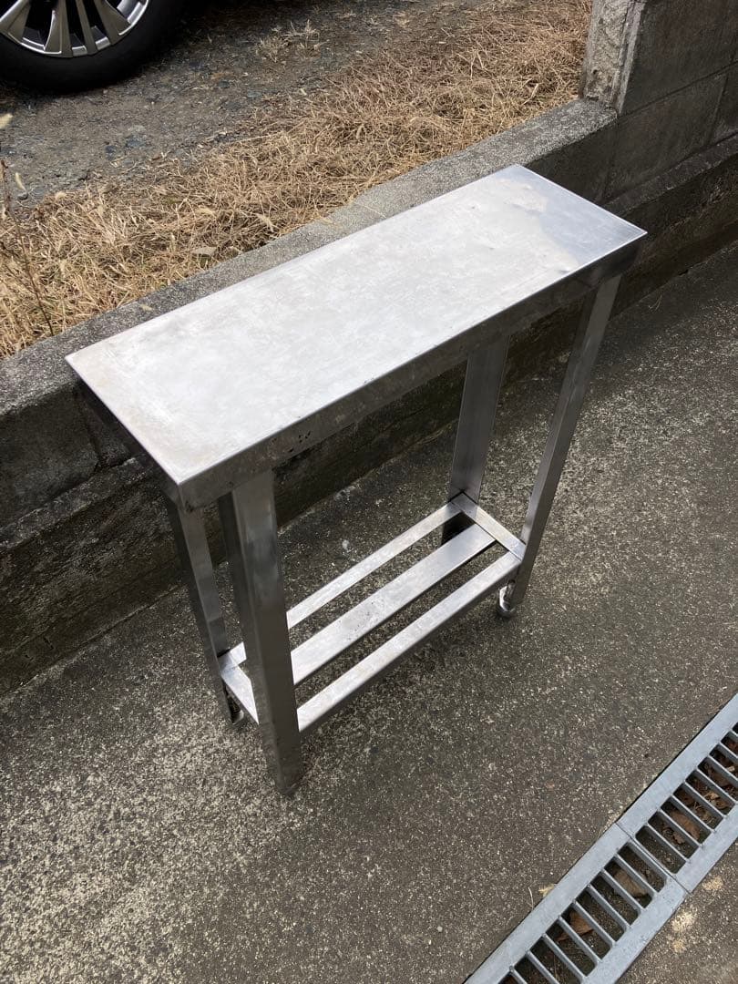 ステンレス　調理台　直接引き取り歓迎、福島県中通り ステンレス 作業台 二段スノコ 業務用 調理台 900×450 板厚1.2mmモデル