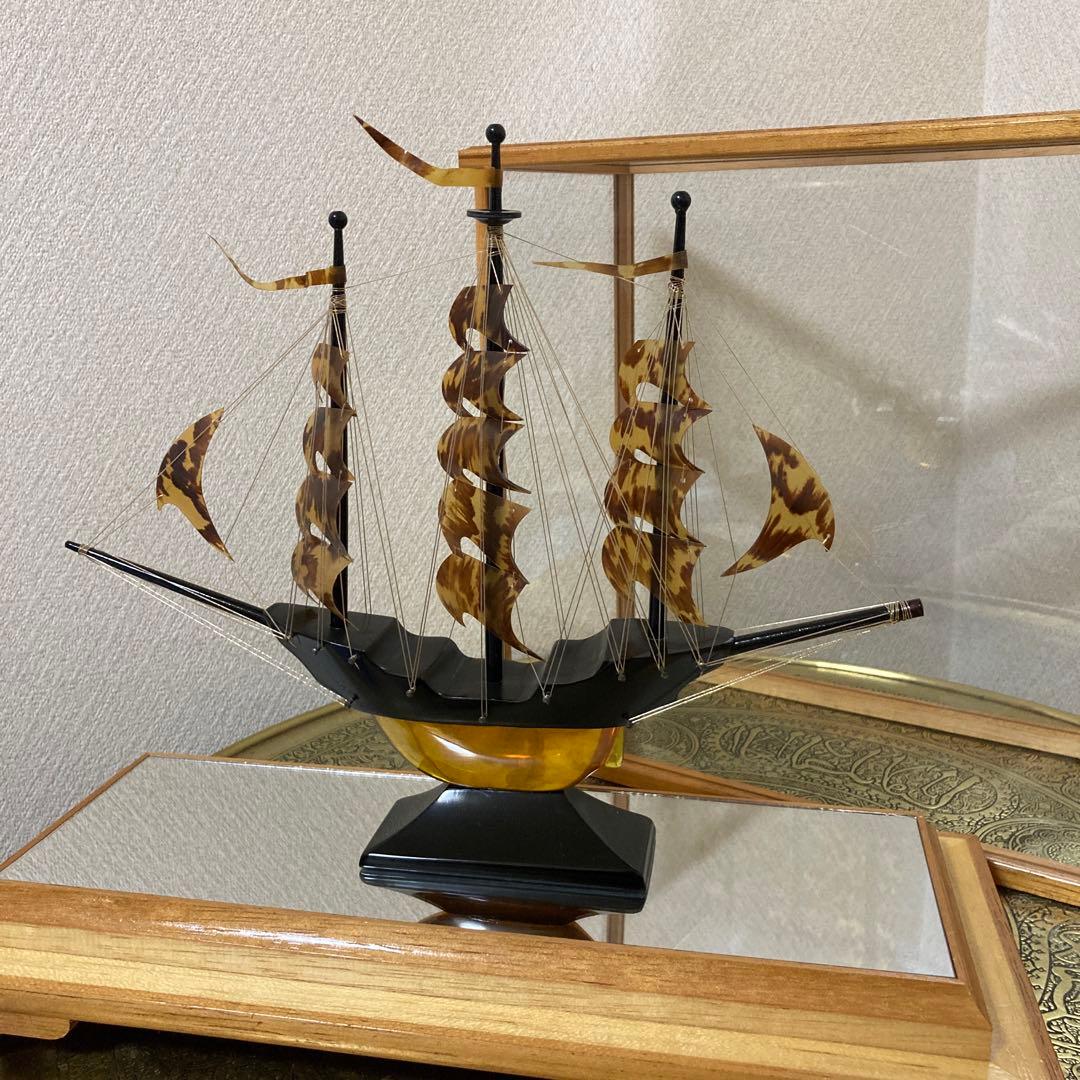 オランダ船模型 鼈甲工芸 古代船 べっ甲細工 - メルカリ