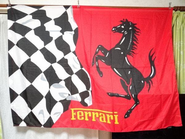 美品 90年代 ビンテージ フェラーリ ガレージフラッグ バナー 旧車 当時物 美品 90年代 ビンテージ フェラーリ ガレージフラッグ バナー 旧車