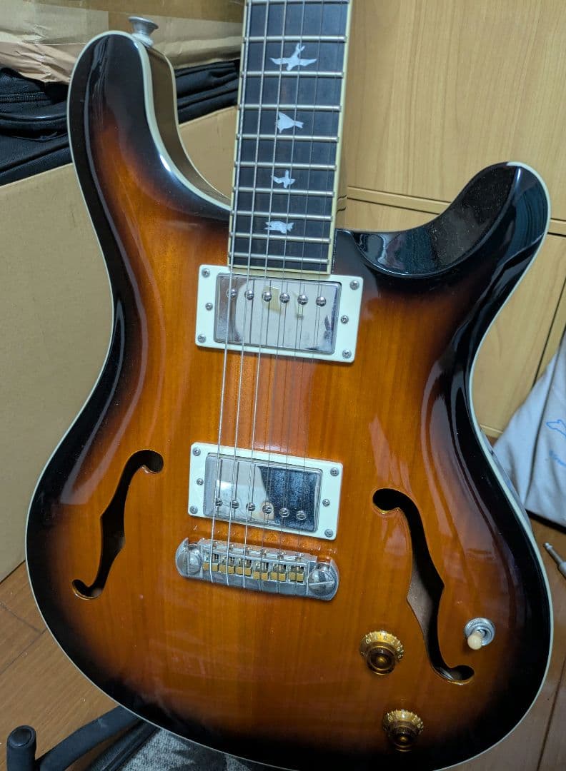 PRS SE Hollowbody サンバースト PRS SE Hollowbody II Piezo Vintage Sunburst フルアコ ポールリード