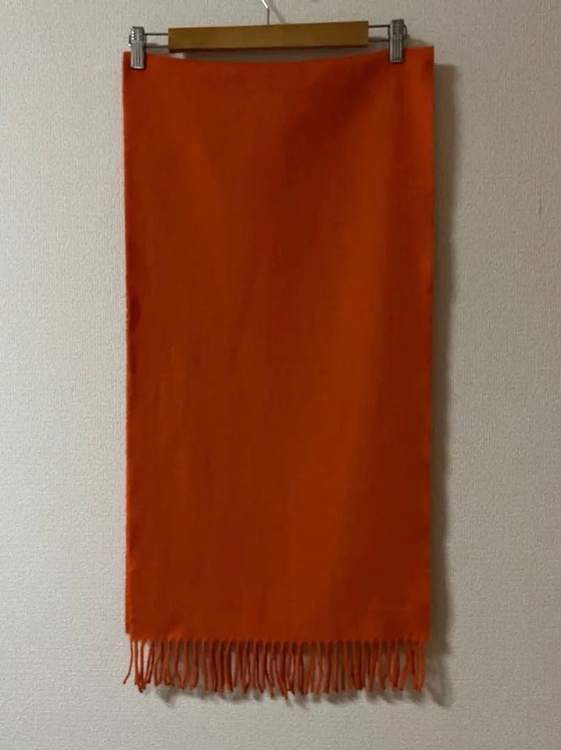 HERMES カシミヤ　オレンジ　ストール　マフラー　エルメス HERMES エルメス カシミヤ ストール/マフラー オレンジ系 未使用品
